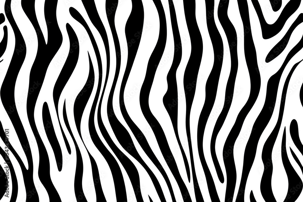 Abstract zebra stripe pattern: black and white wavy animal print design Abstract zebra stripe pattern: black and white wavy animal print design