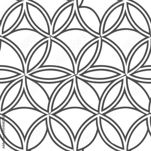 Seamless Geometric and Optical Illusion Patterns in Black and White