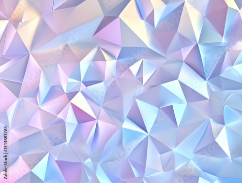 Pastel Iridescent Polygonal Abstract Background Design