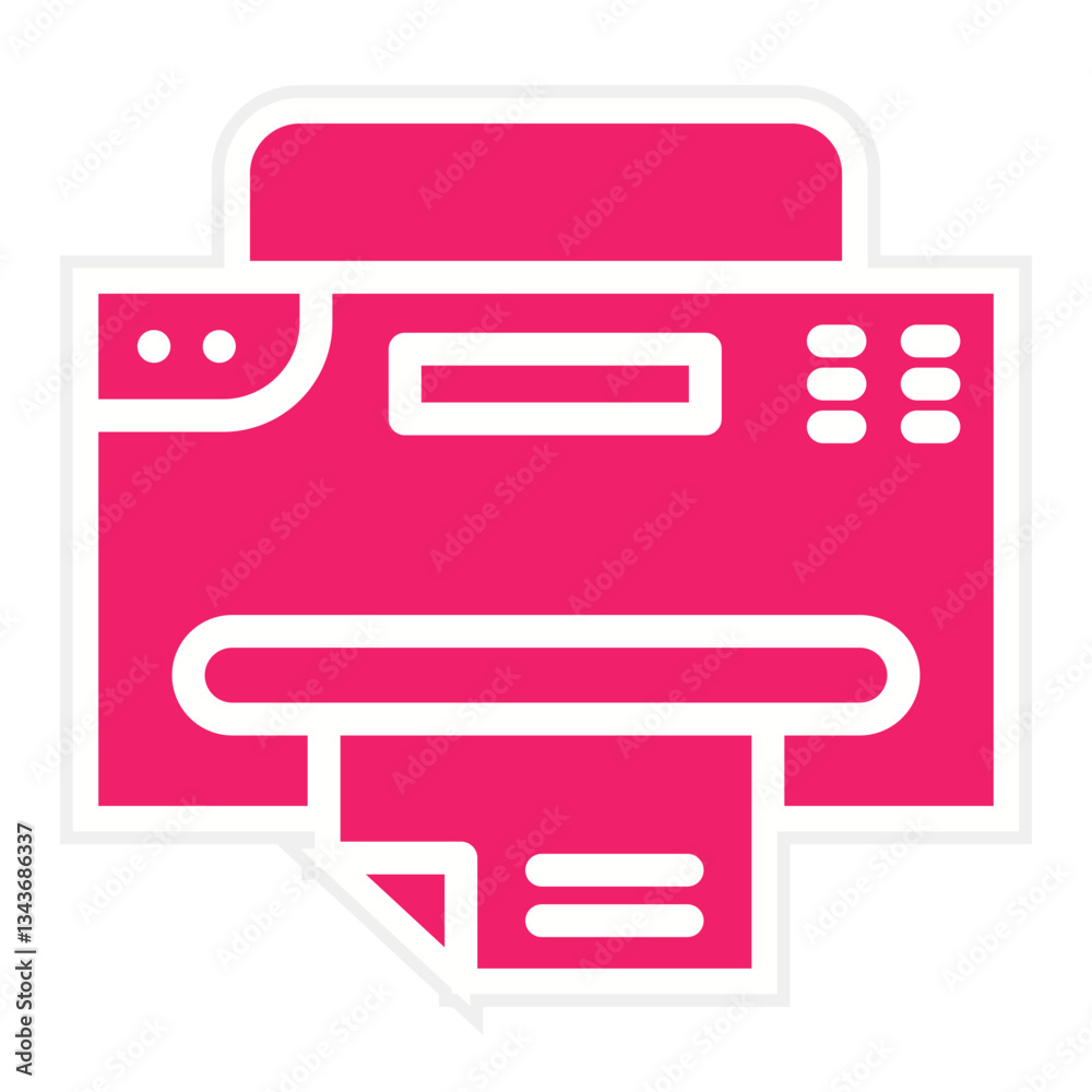 Vector Design Fax Machine Icon Style Vector Design Fax Machine Icon Style