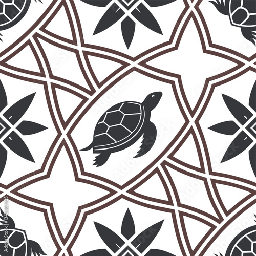 Seamless Geometric and Optical Illusion Patterns in Black and White