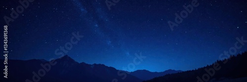 starry night sky with countless stars in deep blue darkness, night sky with stars, sky full of stars