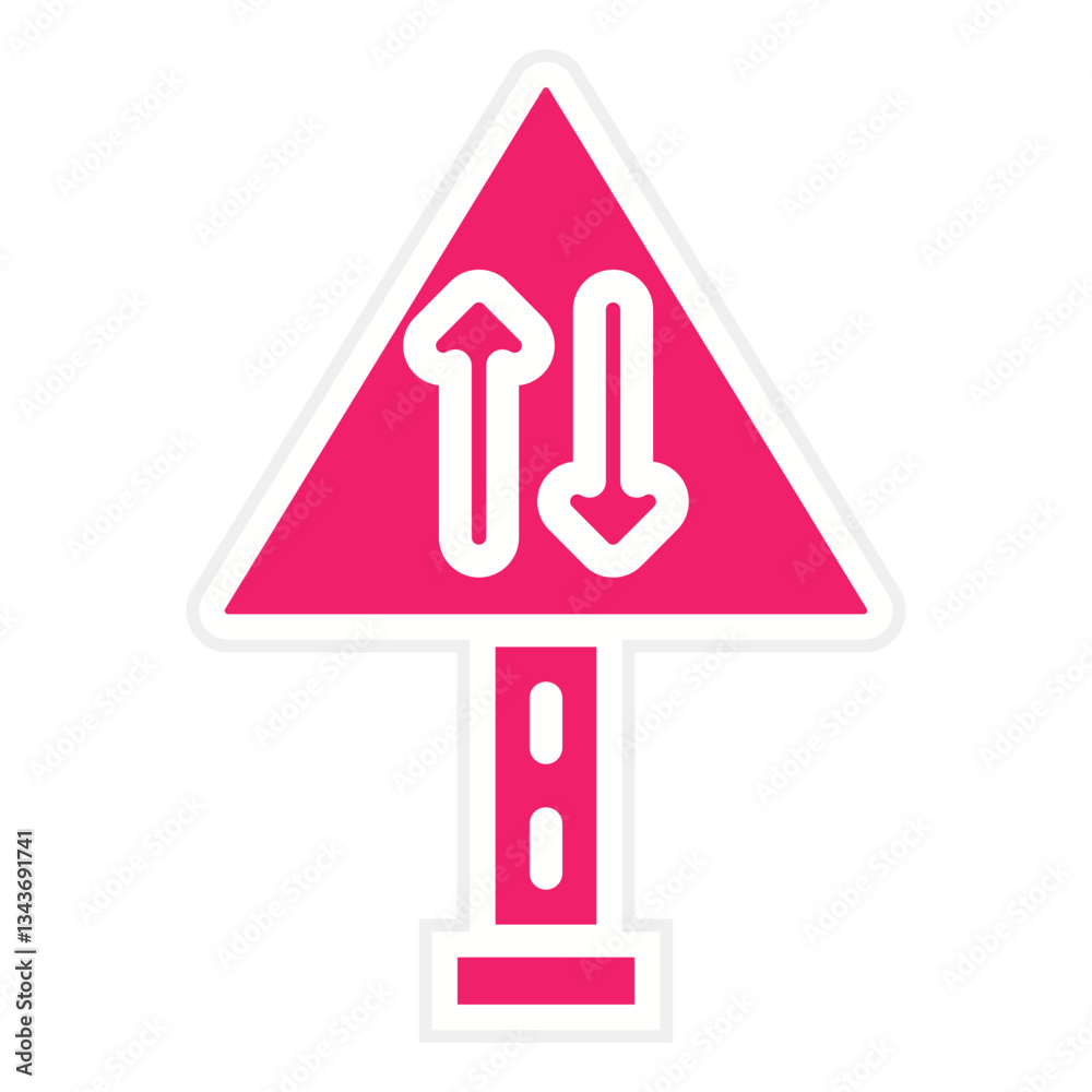Vector Design Two Way Icon Style Vector Design Two Way Icon Style