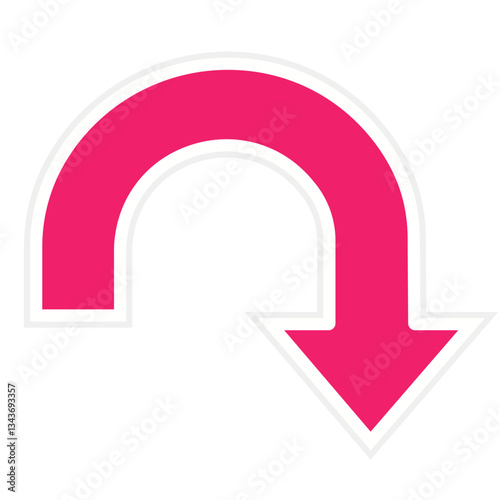 Vector Design Turn Down Icon Style
