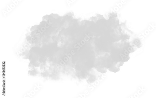 White clouds transparent background for illustration