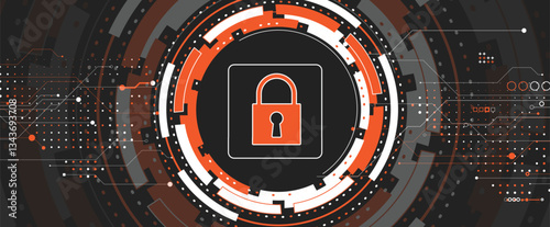 Cyber security circuit background