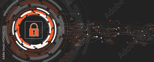 Cyber security circuit background