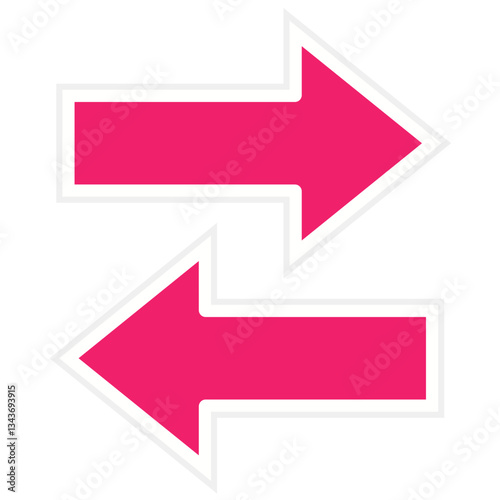 Vector Design Opposite Arrow Icon Style