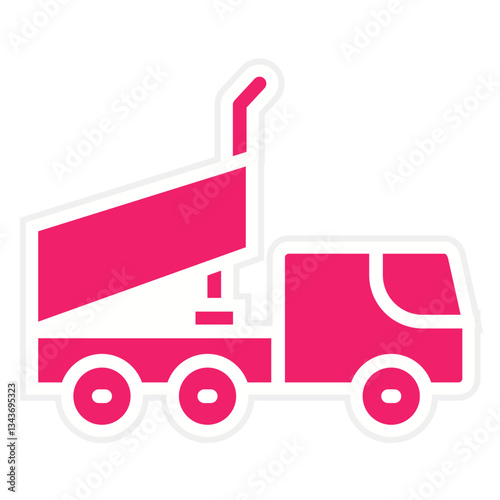 Dump Truck Vector Design Icon Style