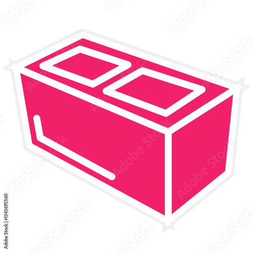 Concrete Block Vector Design Icon Style