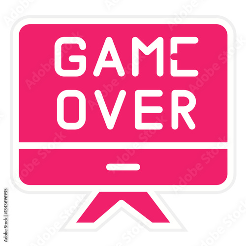 Game Over Vector Design Icon Style