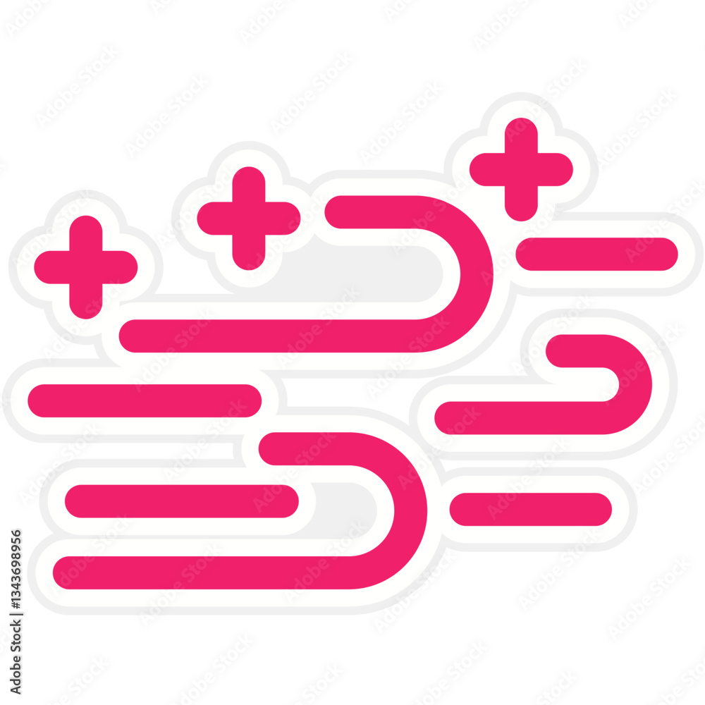 Fototapeta premium Clean Air Vector Design Icon Style