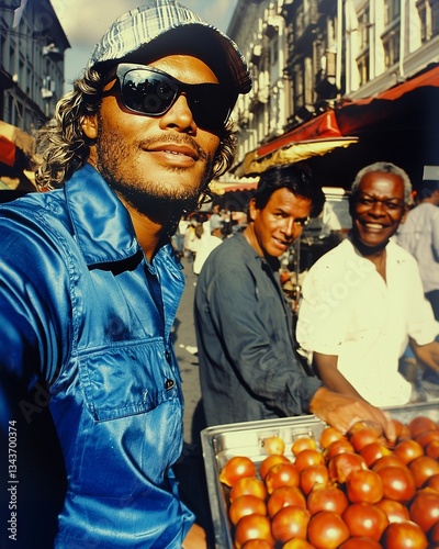 A candid shot of a street p...