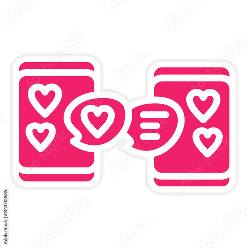 Online Dating Vector Design Icon Style