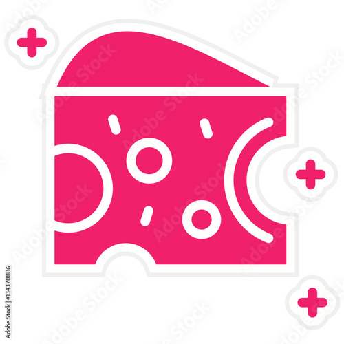 Cheese Vector Design Icon Style