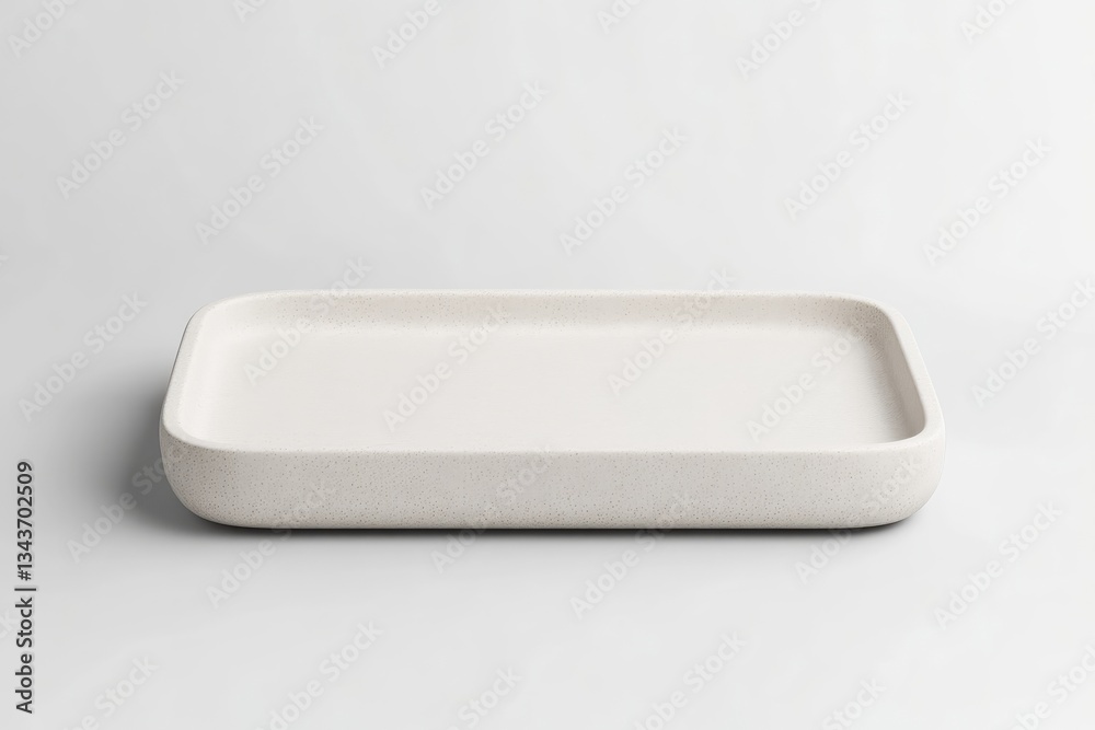 Empty rectangular serving tray