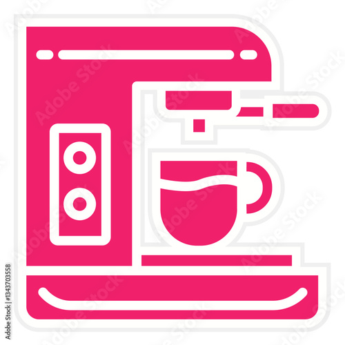 Vector Design Coffee Machine Icon Style