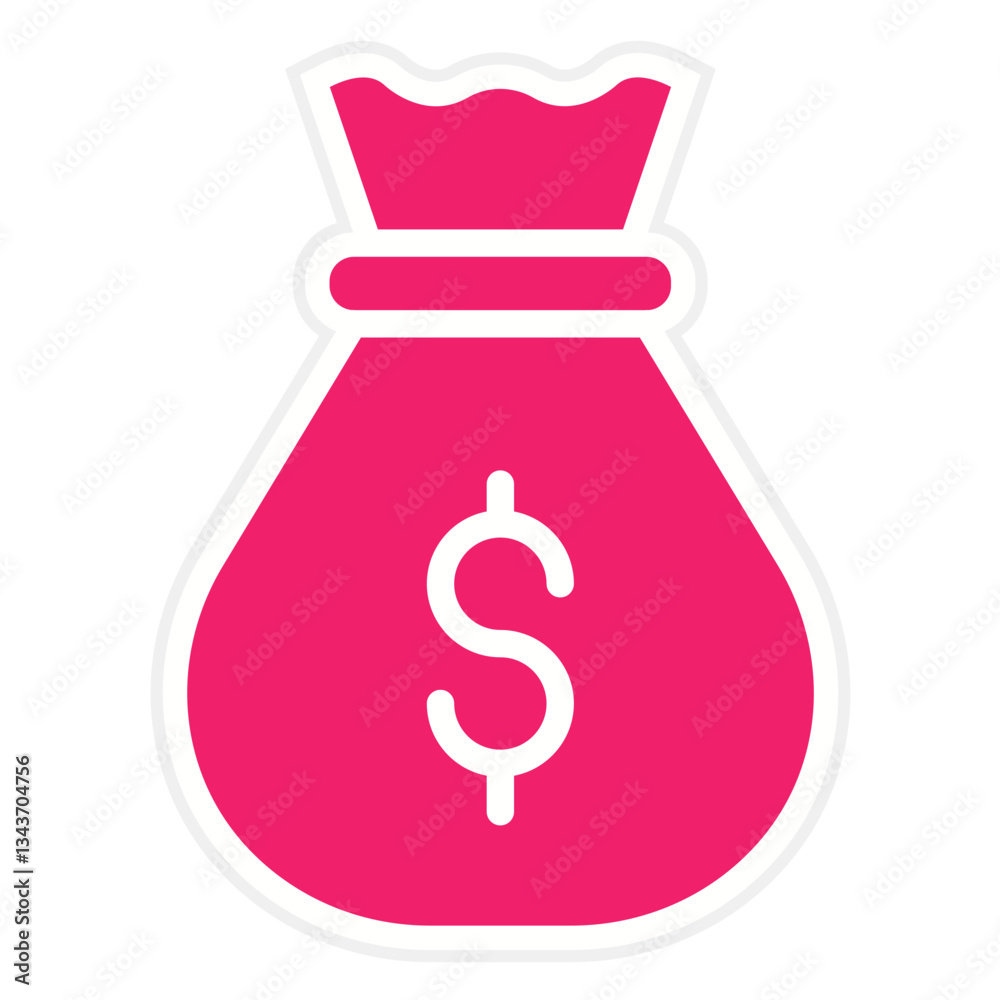 Vector Design Money Bag Icon Style Vector Design Money Bag Icon Style