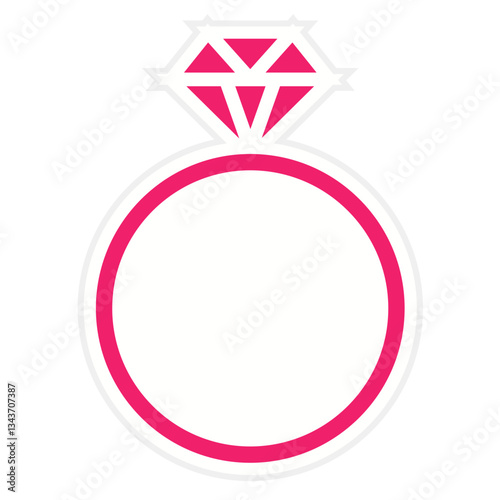 Vector Design Diamond Ring Icon Style