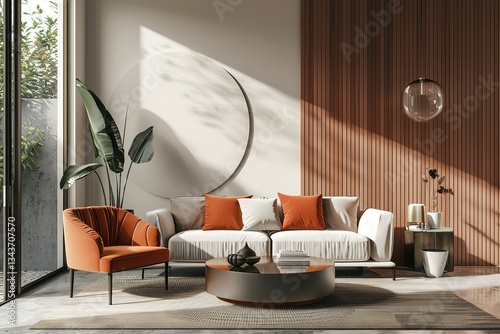 living room interior with modern furnitures