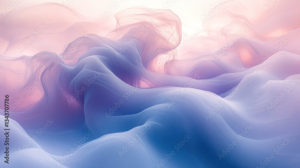 Obraz premium Abstract ethereal flow of pastel colors