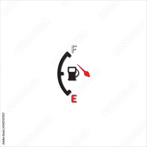 Fuel gauge hand drawn illustration artwork