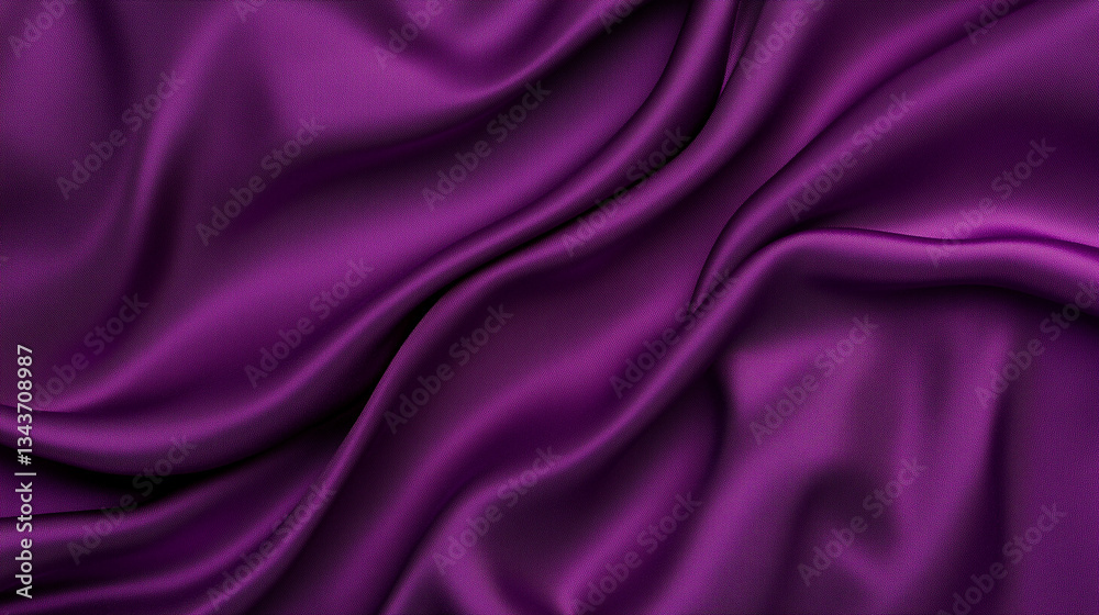 Purple Silk Fabric Background with Luxurious Folds Purple Silk Fabric Background with Luxurious Folds