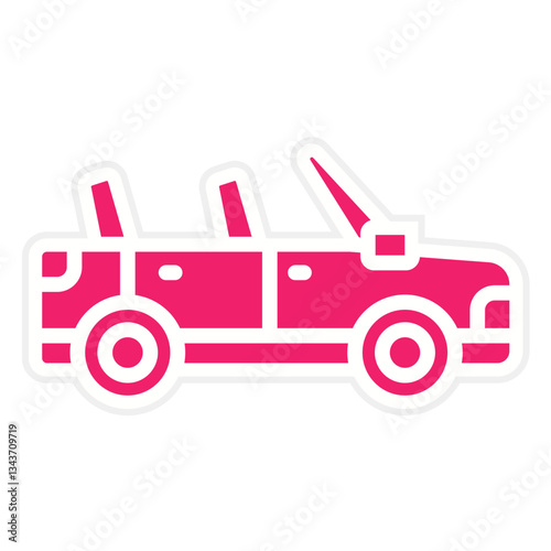 Vector Design Convertible Car Icon Style