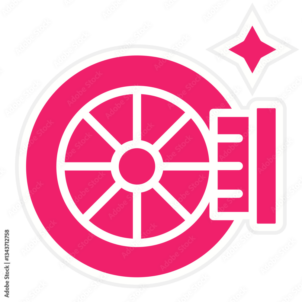 Vector Design Tire Cleaning Icon Style Vector Design Tire Cleaning Icon Style