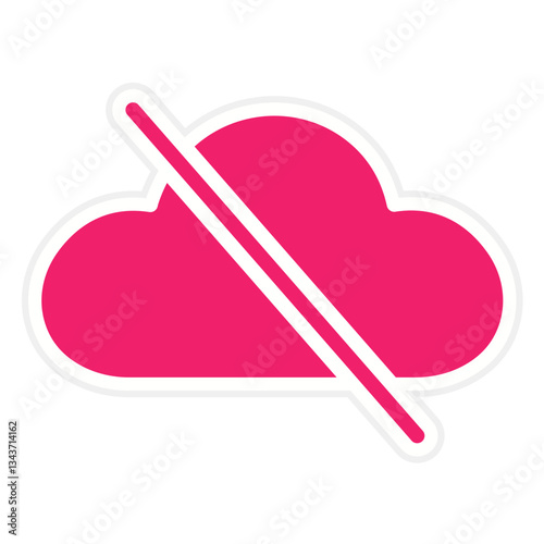 Vector Design Cloud Inaccessible Icon Style