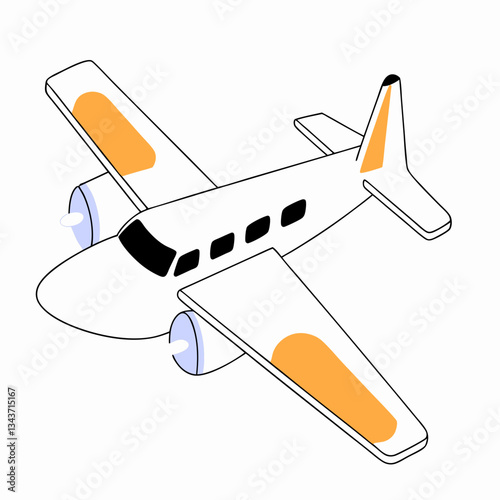 vector illustration of airplane