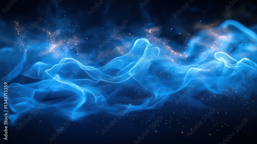 Fototapeta premium Abstract swirling blue energy