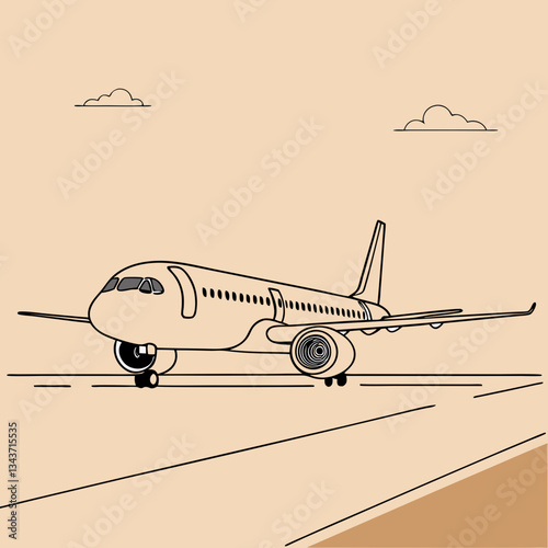 vector illustration of airplane