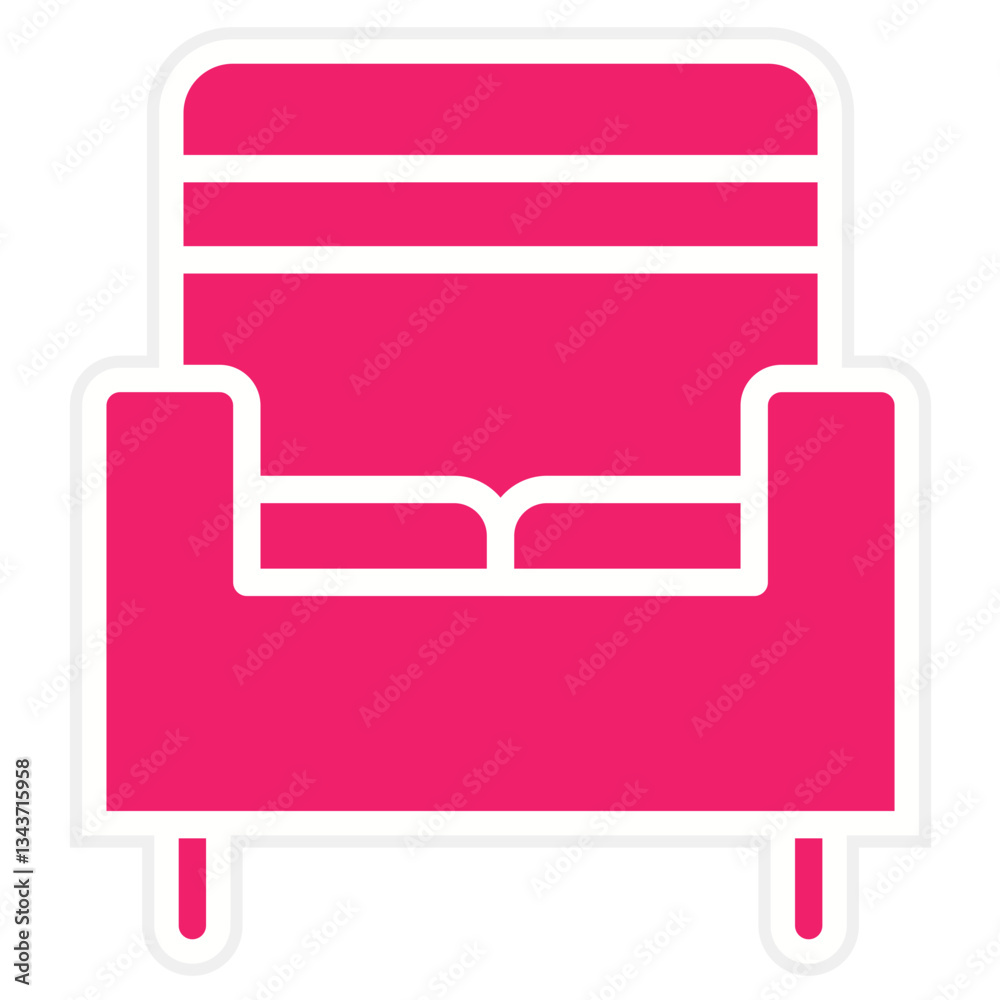 Vector Design Armchair Icon Style Vector Design Armchair Icon Style