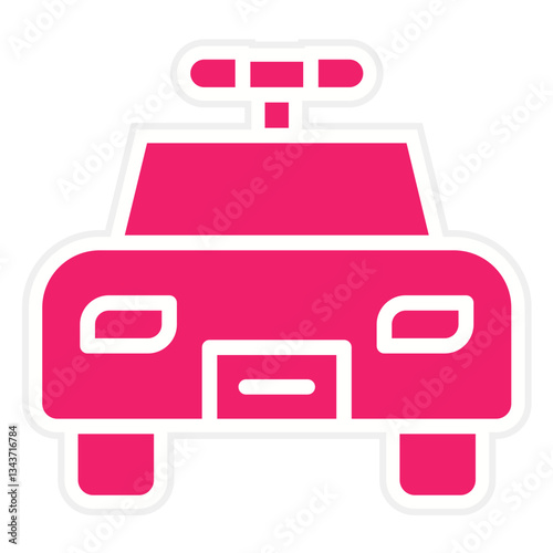 Vector Design Police Car Icon Style