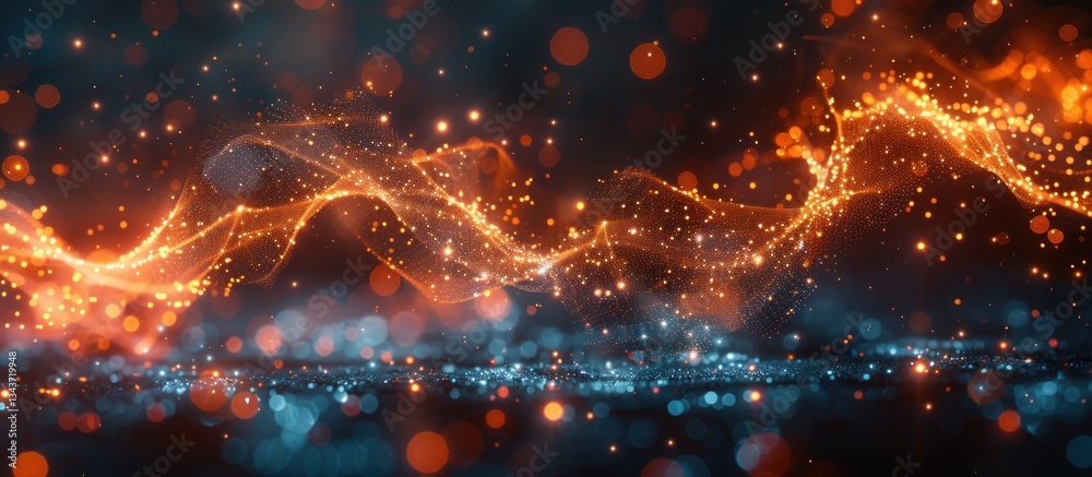 Fototapeta premium Abstract Glow with Warm and Cool Colors