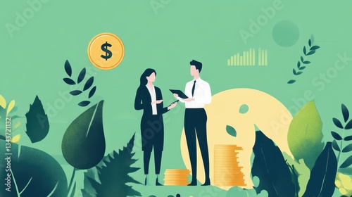 A financial advisor presenting ethical investment strategies to clients.