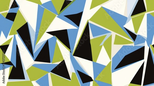 Wallpaper Mural Abstract Geometric Pattern: A Kaleidoscope of Triangles Torontodigital.ca
