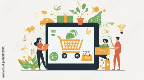 A startup team working on a niche e-commerce platform targeting eco-friendly products.