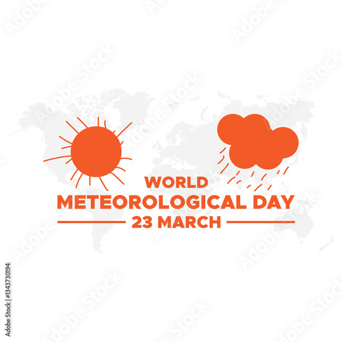 World Meteorological Day, 23rd March, banner, poster, social media post, vector illustration