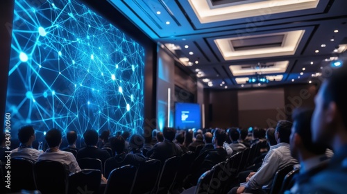 A tech conference focusing on the future of blockchain in corporate innovation.