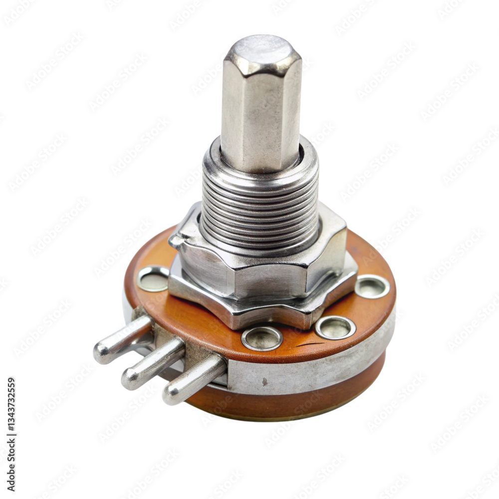 Adjustable rotary potentiometer featuring a durable design, ideal for audio equipment, control systems, and electronics. Adjustable rotary potentiometer featuring a durable design, ideal for audio equipment, control systems, and electronics.