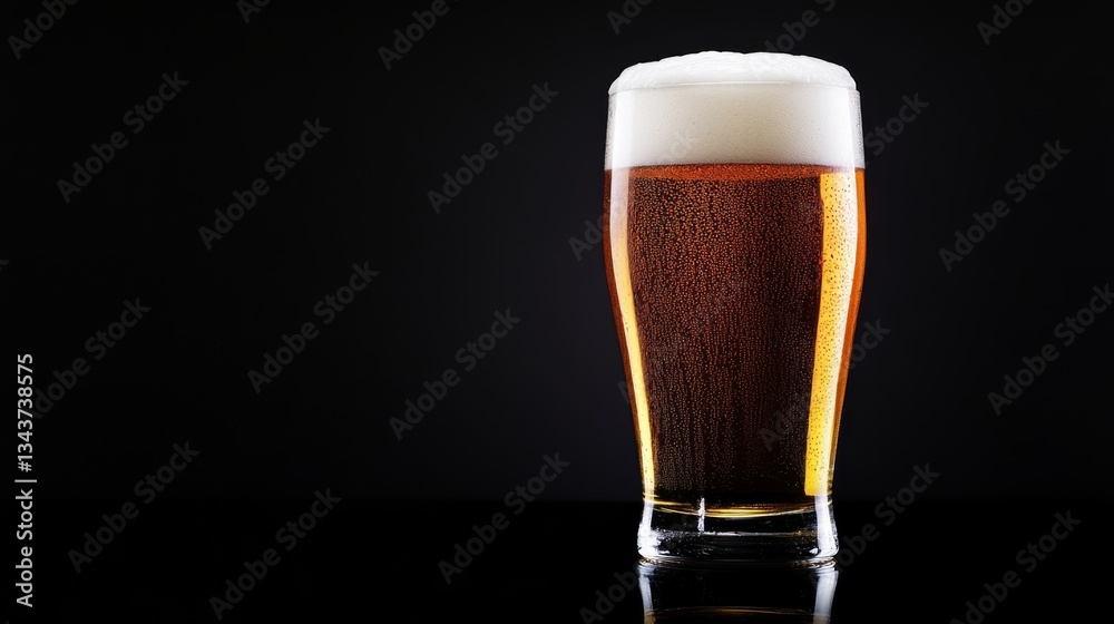 Refreshing Pint of Beer Tall Glass, Frothy Head, Dark Background, Beverage Photography, Drink, Alcohol Beer, Photography Refreshing Pint of Beer Tall Glass, Frothy Head, Dark Background, Beverage Photography, Drink, Alcohol Beer, Photography