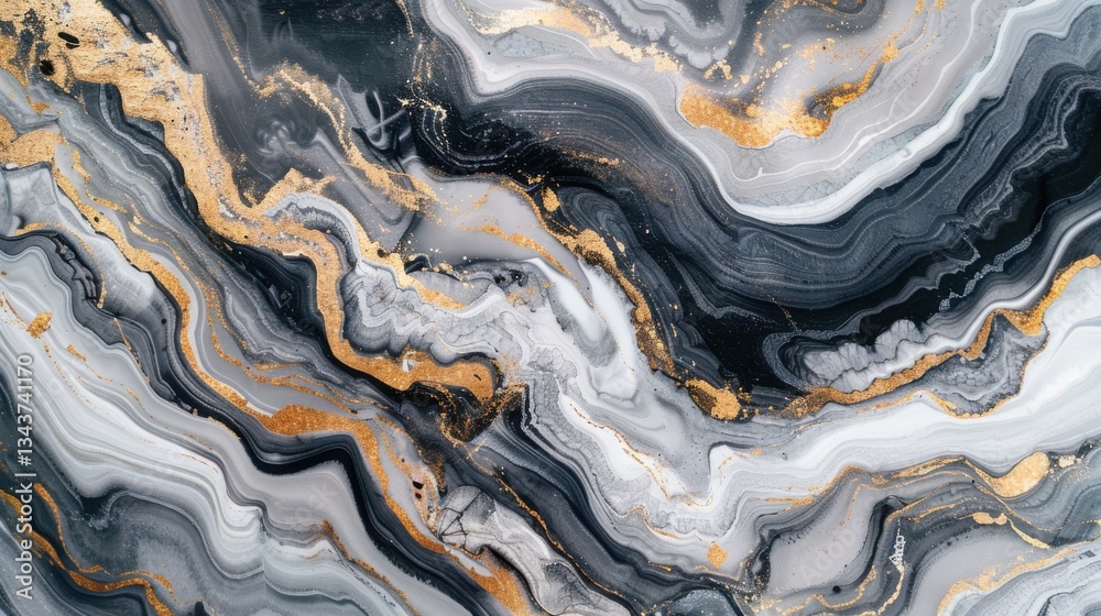 A stunning abstract design featuring swirling patterns in black, white, and gold, creating a luxurious and modern appearance. A stunning abstract design featuring swirling patterns in black, white, and gold, creating a luxurious and modern appearance.
