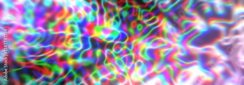 Cool colorful trippy, blurred gradient modern futuristic holographic vibrant abstract wide horizontal background design