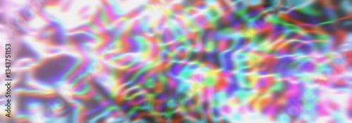 Trippy artistic futuristic chromatic wave blurry gradient illustration, wide horizontal banner design