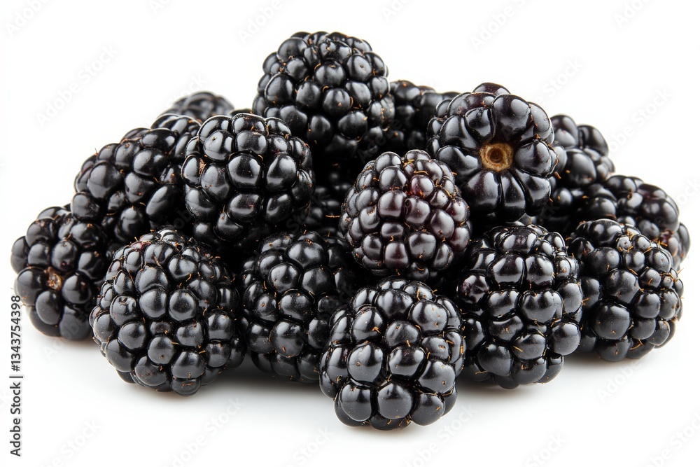 Fresh blackberries stacked together showcasing their glossy texture and rich color in a bright setting Fresh blackberries stacked together showcasing their glossy texture and rich color in a bright setting