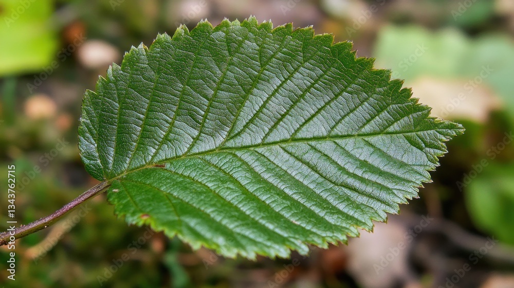 A close-up of a vibrant green leaf showcasing its texture and veins.
