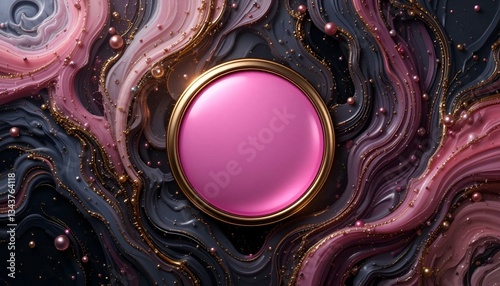 Book library luxurious glossy pink round button abstract