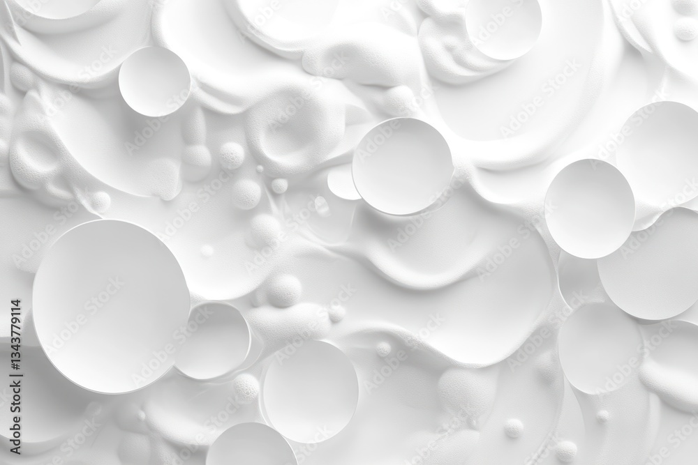 White Abstract Bubbles Liquid Forms Smooth Surface Design White Abstract Bubbles Liquid Forms Smooth Surface Design
